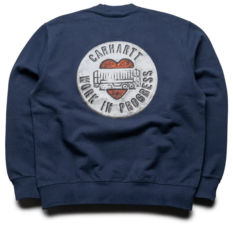 Carhartt WIP Button Sweatshirt - Blue