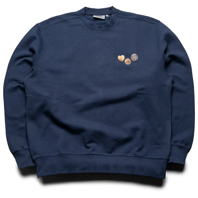 Carhartt WIP Button Sweatshirt - Blue
