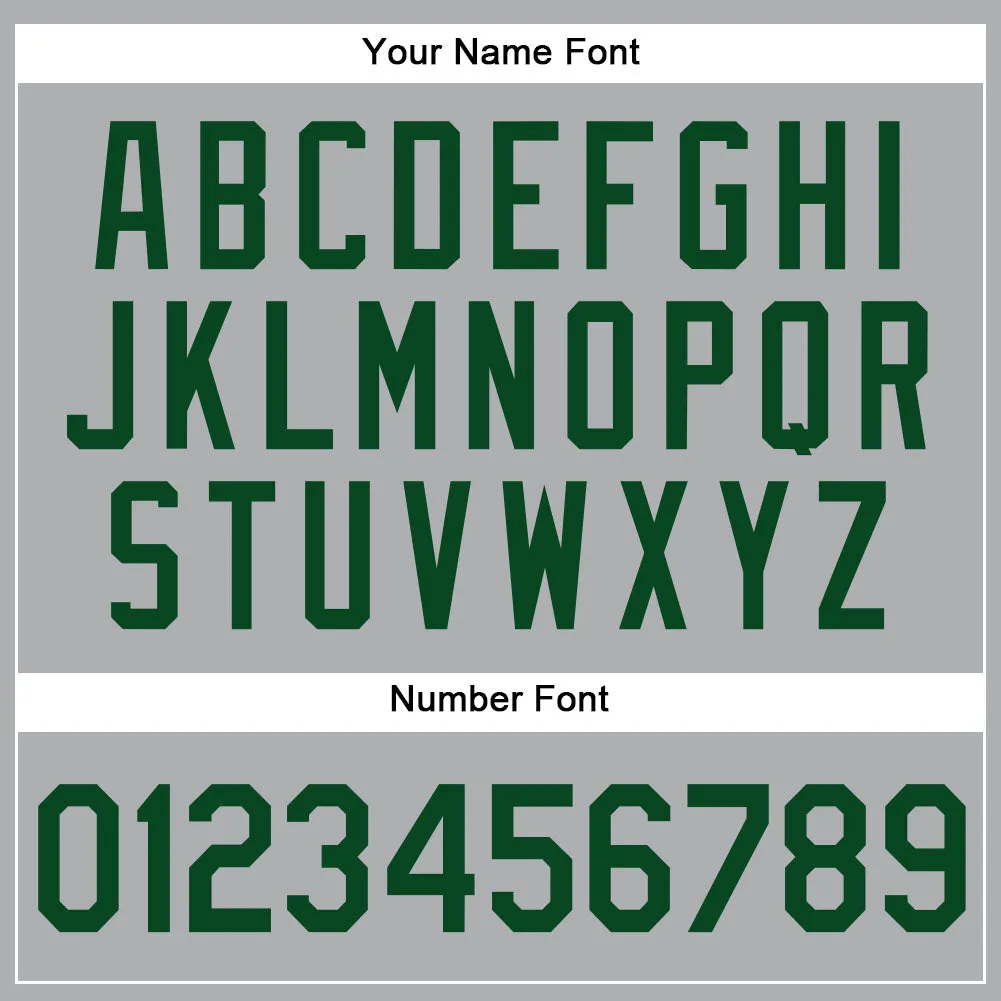 Custom Gray Green-Black Authentic Baseball Jersey