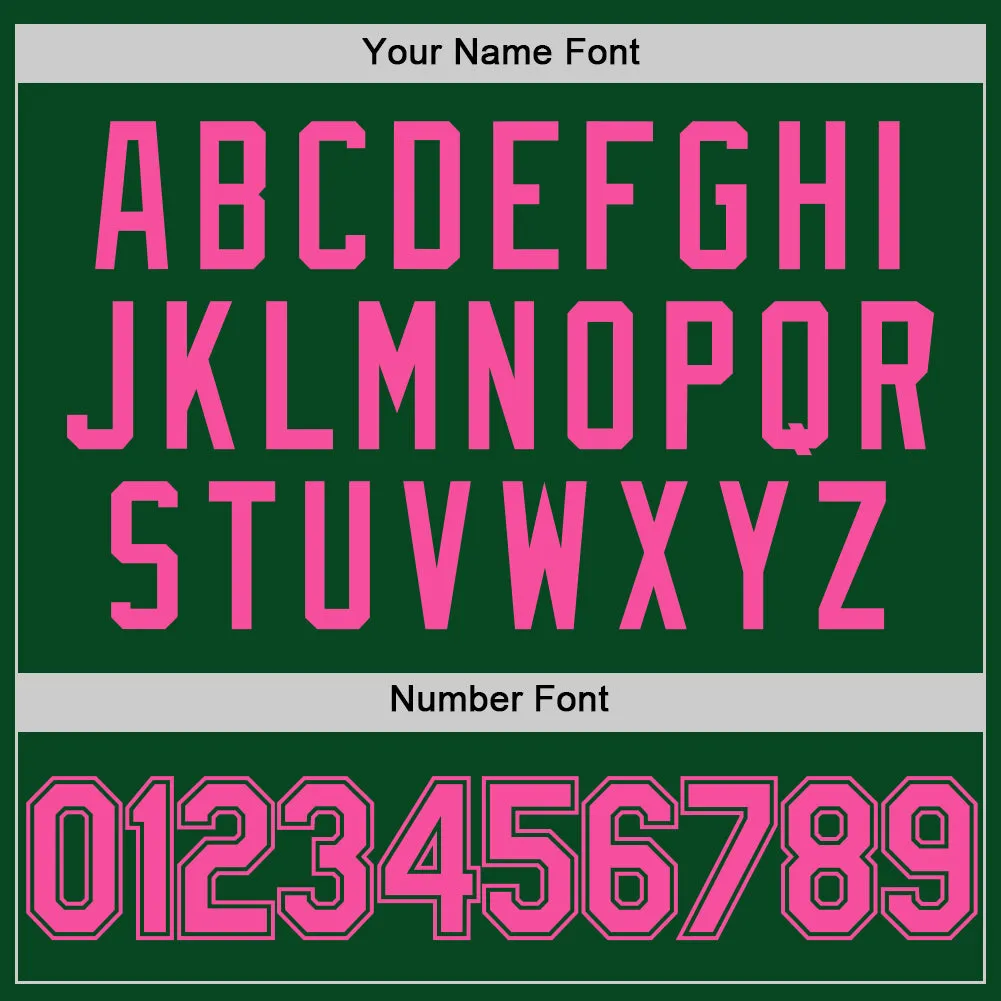 Custom Green Pink Authentic Throwback Basketball Jersey