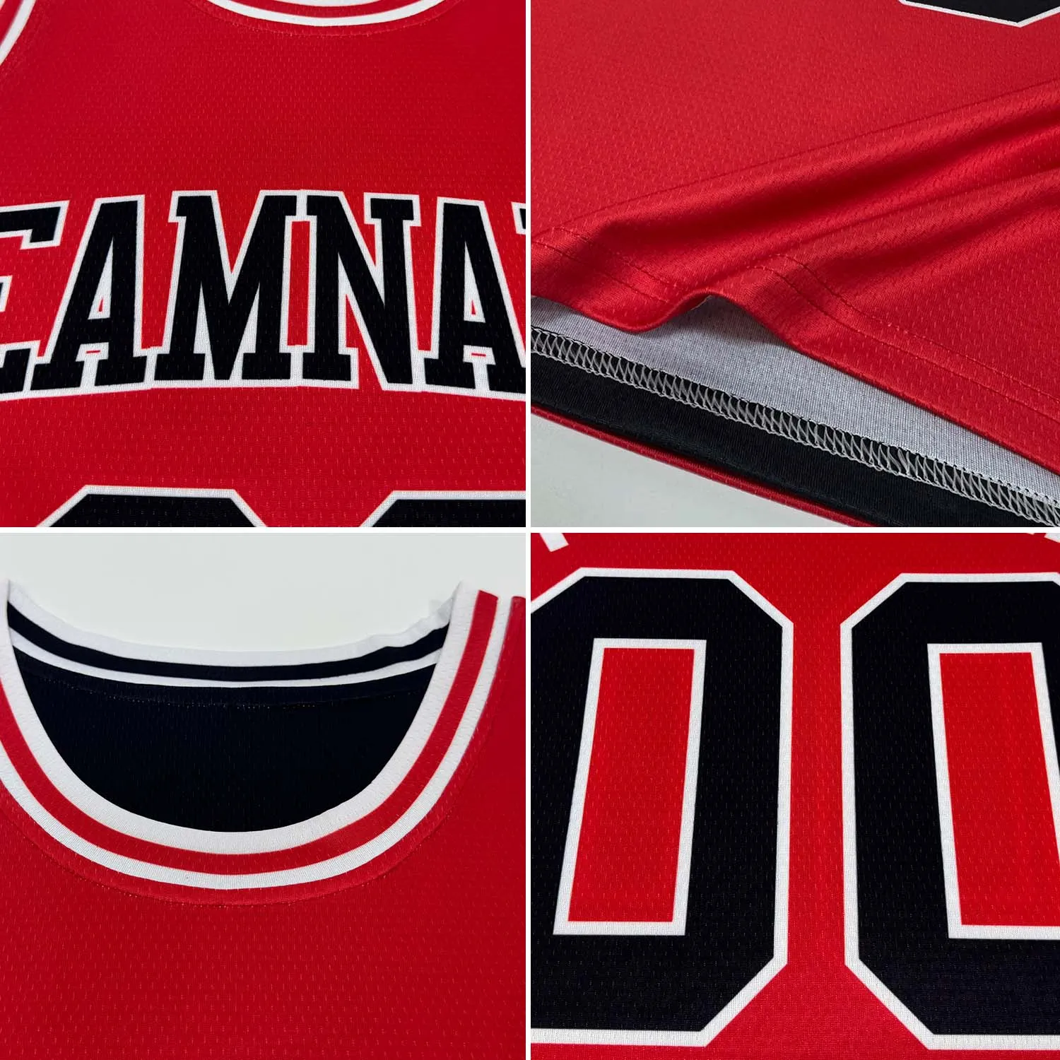 Custom Navy Red-White Reversible Double Side Basketball Jersey