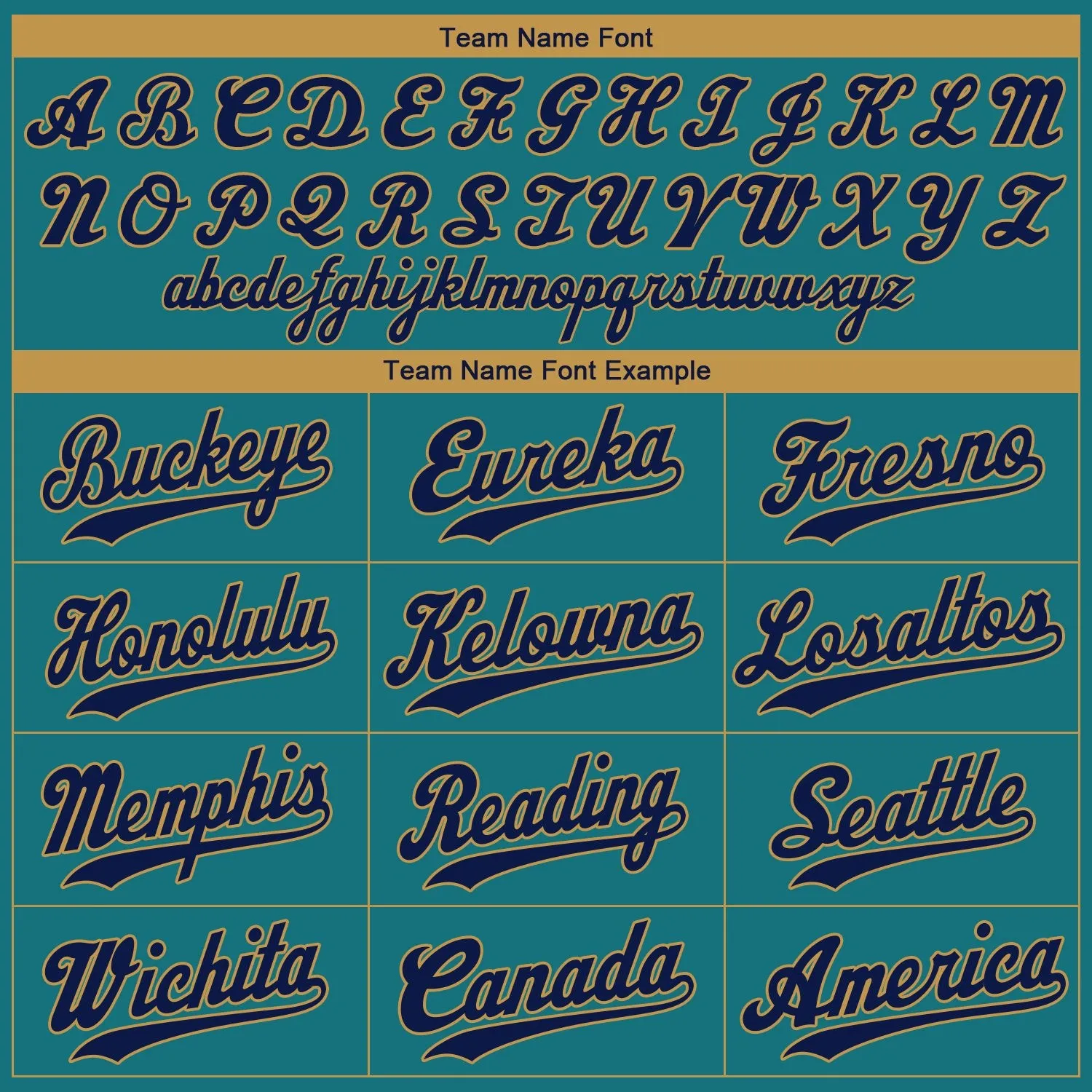 Custom Teal Navy-Old Gold Authentic Baseball Jersey