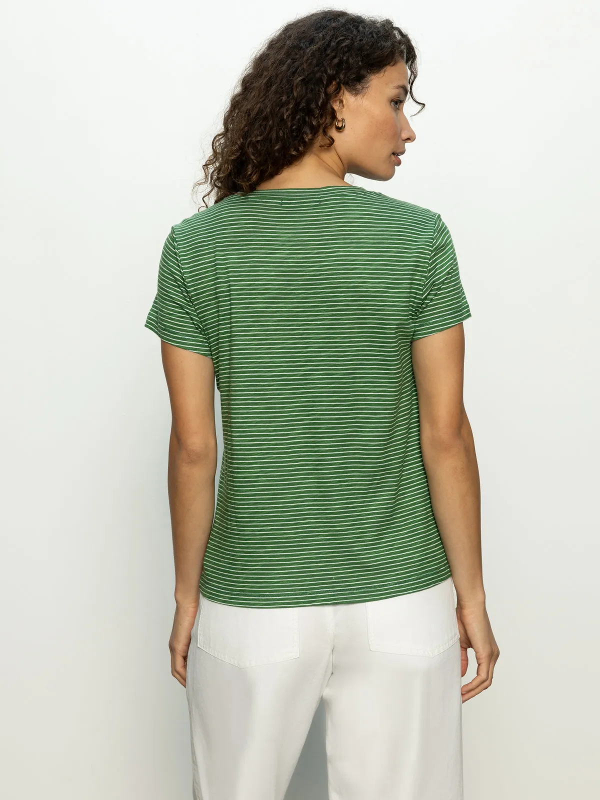 The Perfect Tee Palm / Chalk Stripe