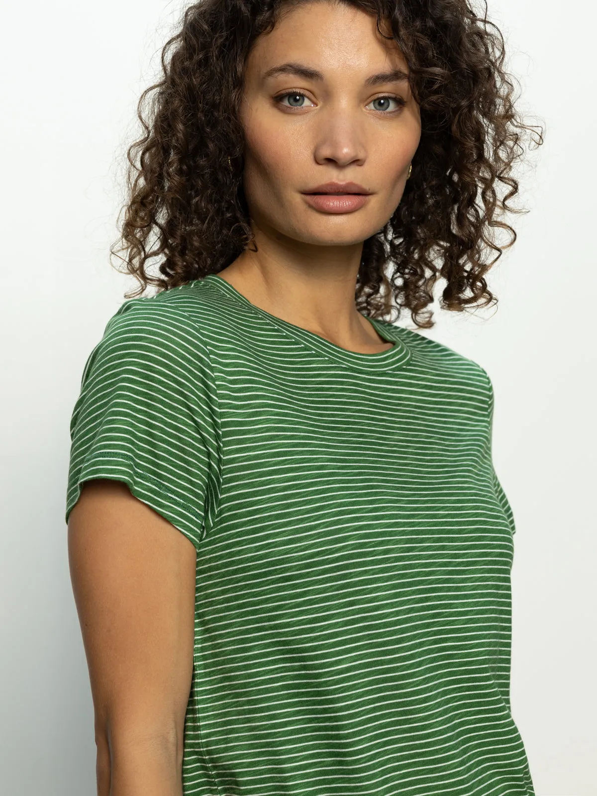 The Perfect Tee Palm / Chalk Stripe